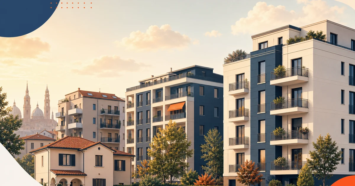 Mercato residenziale Padova — tipologie abitative più richieste, illustrazione editoriale Righetto