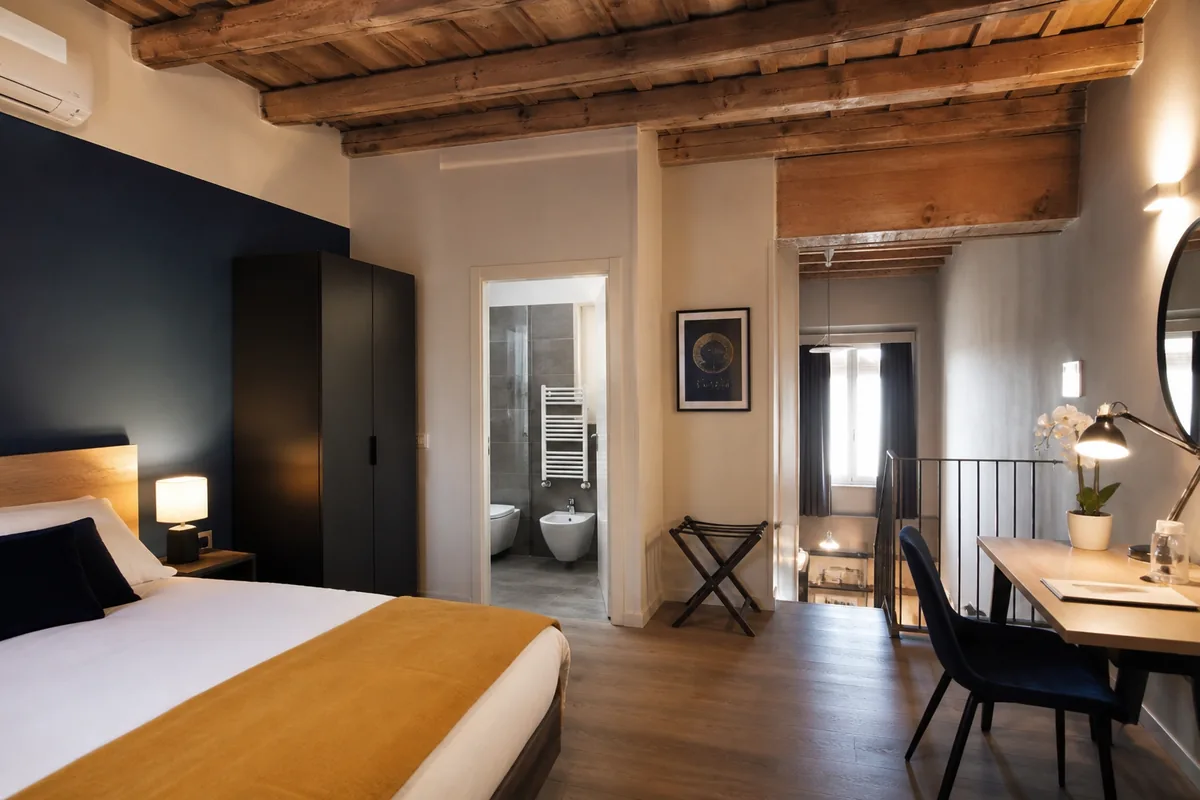 Loft illustrativo con bagno privato per soggiorno aziendale media durata
